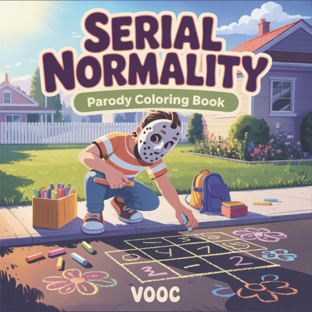 Serial Normality: Parody Coloring Book for Adults Featuring Horror Movie Characters in Everyday Life - Darkly Humorous Designs for Stress Relief and ... Naughty - Funny and Cute Coloring)