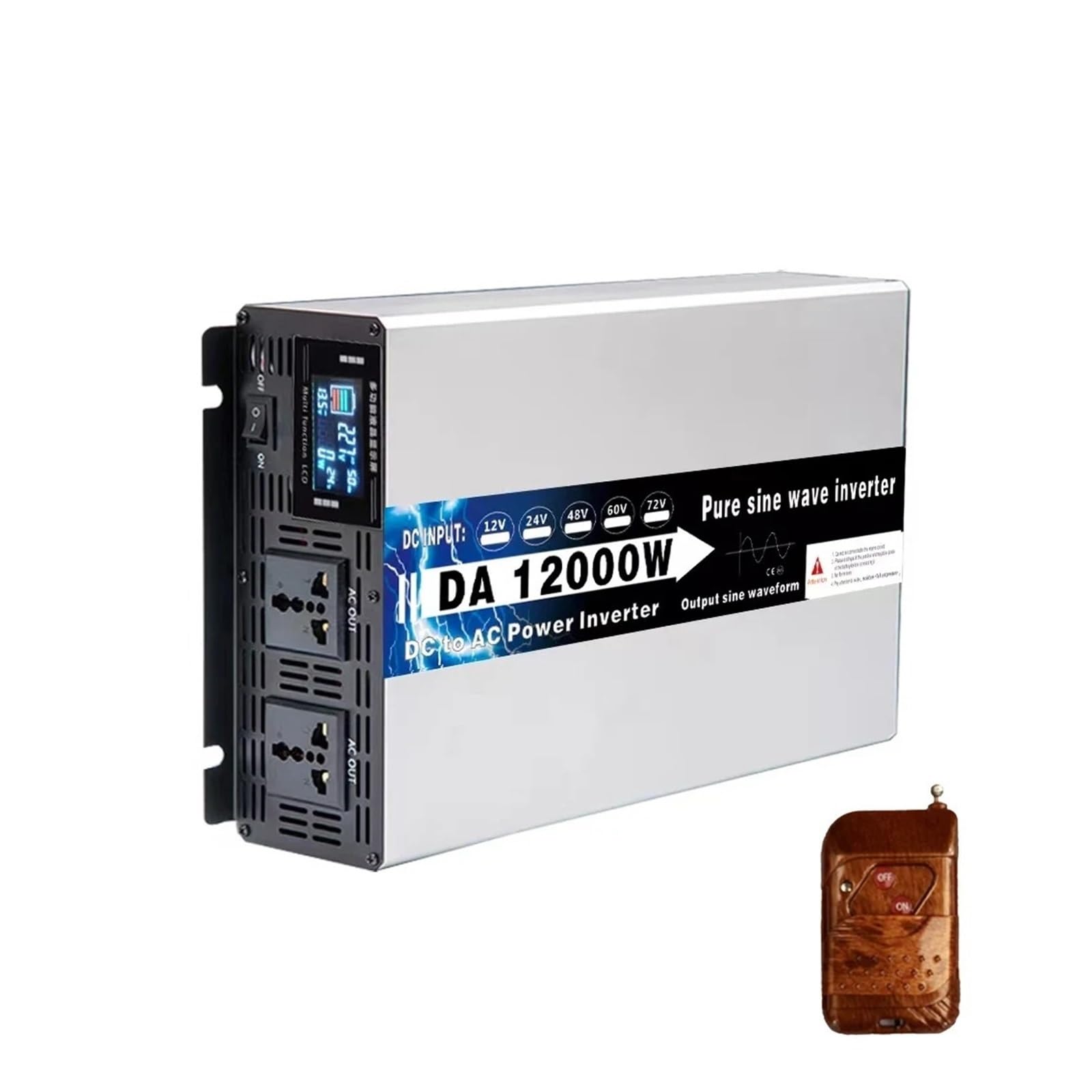 Invertitore Potenza Inverter A Onda Sinusoidale Pura Ad Alta Potenza 8000W 10000W 12000W 12V 220V 24V 48V 60V 72V Convertitore Solare Per Auto Fuori Rete Inverter(48V,120V(60Hz) Uni,12KW)