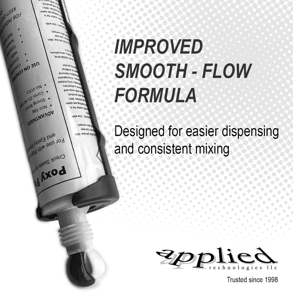 Applied Technologies 6-10' Fast Set Concrete Foundation Crack Repair Kit - Hydra Stop 300 Polyurethane Foam for Wall Cracks, Prevents Basement Flooding, Quick-Setting Waterproof Sealing Solution