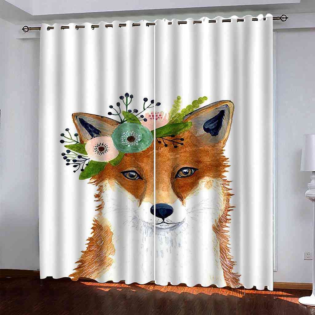 Rideaux occultants enfant 3D renard stop lumière froid et bruit chambre bébé