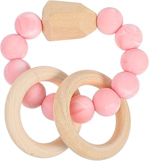 Hohopeti 1Pc Mordedor Pulseira Brinquedos Para Crianças Brinquedos Do Bebê De Madeira Pulseira De Brinquedo Do Bebê Para Crianças Brinquedo Infantil Brinquedos De Mastigar Do Bebê