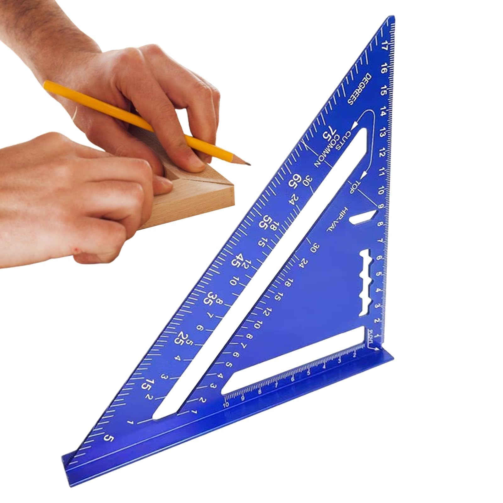 Triangle Ruler Carpenters Tool - Aluminum Carpenters Roofing Squaree Metric Engineer Scale Rulers