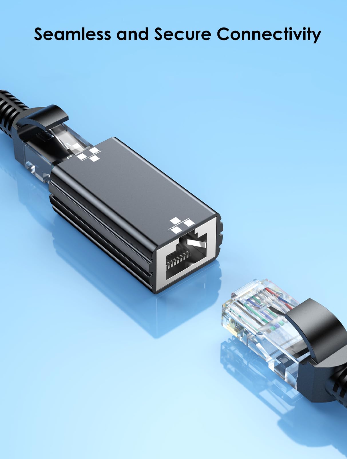 Łącznik Ethernet 1 Gb/s, Złącze Przedłużacz Kabla Ethernet, Szary | Gigabit Adapter Złącze RJ45 do Przedłużania Kabli Sieciowych do 100 m, Kompatybilny z Kable Cat5 / Cat5e / Cat6 / Cat6A /Cat7