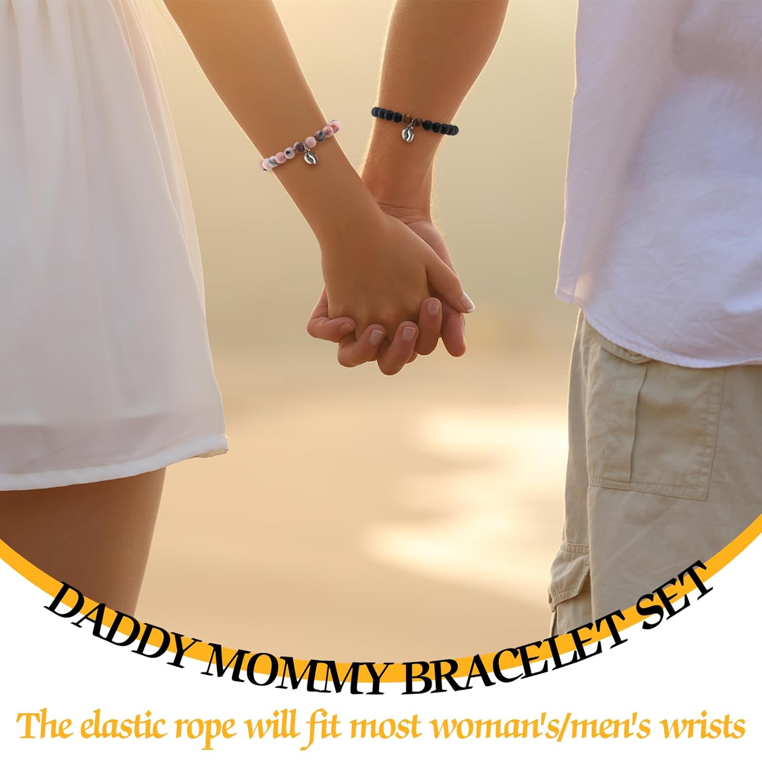Mifoci New Mom Gifts for Pregnancy Women New Parents Include Mommy and Daddy Tumbler Set Keychain Bead Bracelet Parent Gender Reveal Gift for First Time Moms Dad to Be Couples Baby Shower
