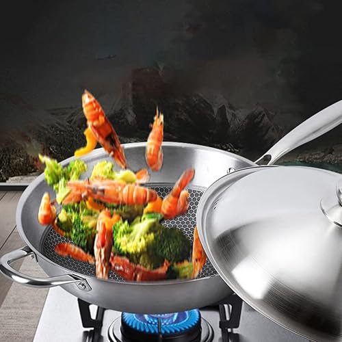 Miniatura 4 de Zerodeko 1 tapa de olla de acero inoxidable, sartenes eléctricas antiadherentes con tapas de vidrio de 24 pulgadas, cúpula fundida universal,