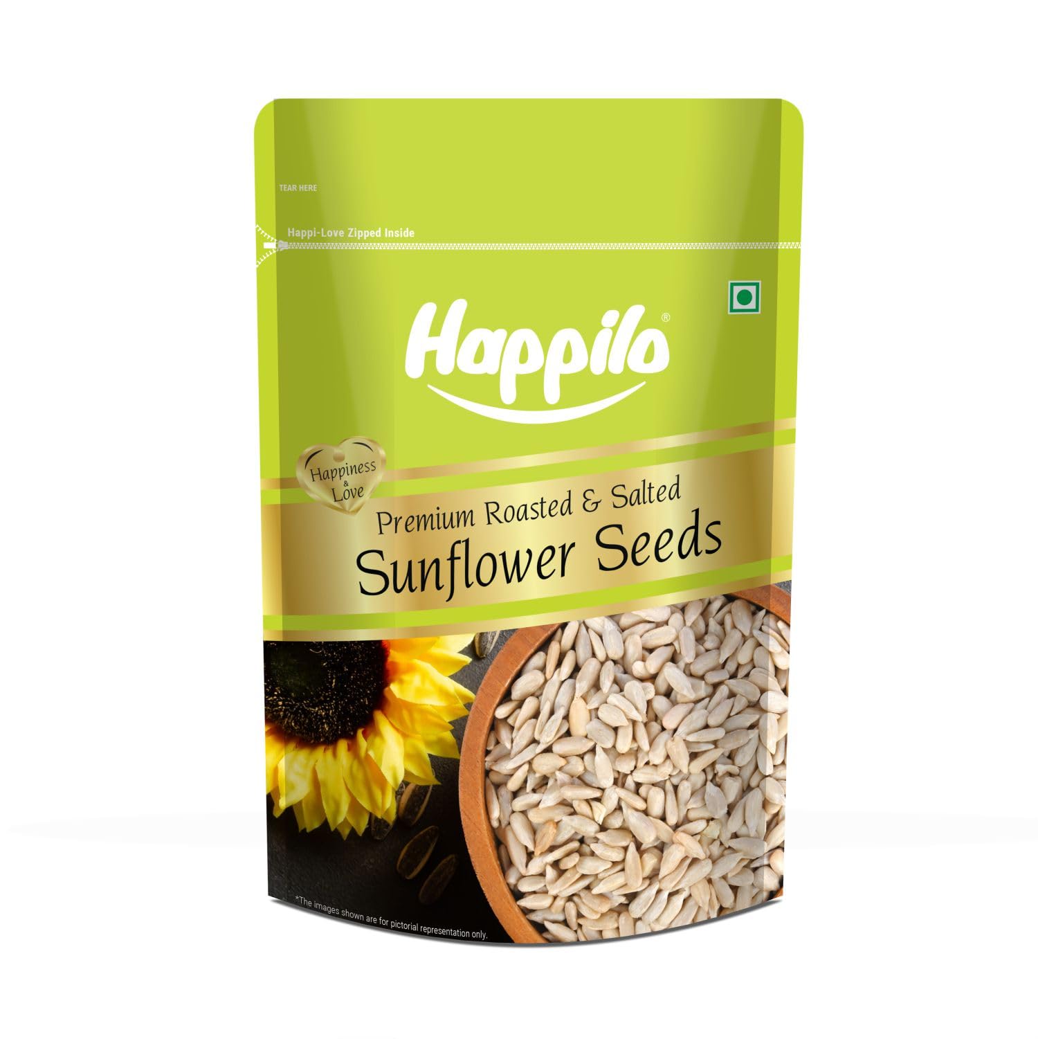 Happilo Premium Roasted and Salted Sunflower Seeds for Eating without Shell 250g, Healthy Protein Snack for Diet Food