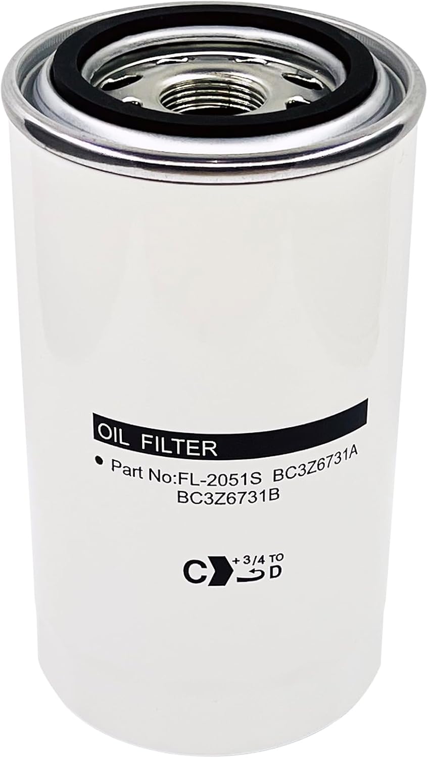 FL2051S Oil Filter Compatible with 2011-2022 Ford F250 F350 F450 F550 F650 F750 6.7L Powerstroke Diesel Engine Replace BC3Z-6731-B BC3Q-6714-CA (Pack of 2)