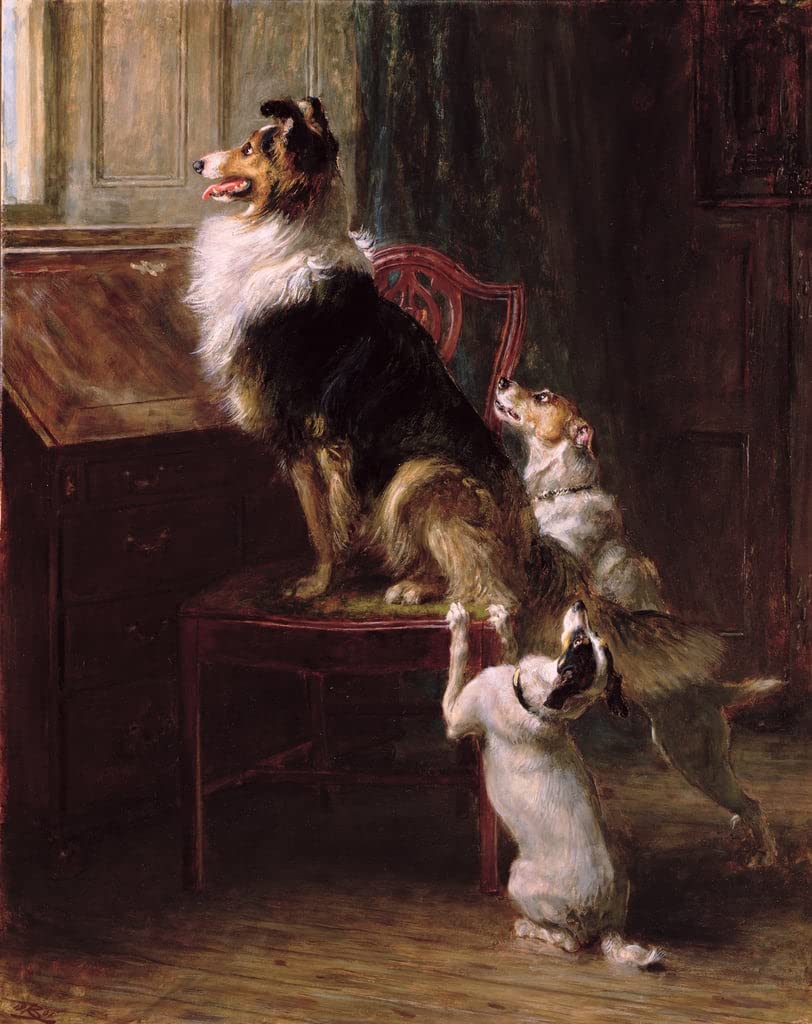 Affiche impression d'art Briton Riviere un siège réservé toile déco 60x90cm - 5