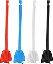 Pás do misturador de resina reutilizáveis, 4 unidades do misturador de resina epóxi, pás do misturador de epóxi portátil, bateria portátil do misturador epóxi 5 lâminas, moldes de fundição de resina (preto, vermelho, branco, azul)