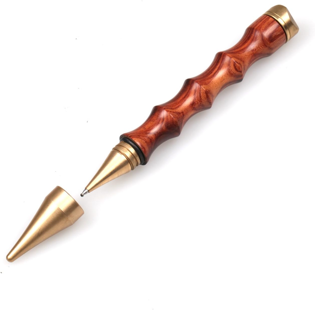 Ztylus Gadget Addix 3 in 1 RATTLE PEN 2 pcs combo: Black Ink Writing Pen, Spinner End Cap, Pressure Tip, Ergonomic Grip (ALUMINIUM-Red & Silver)