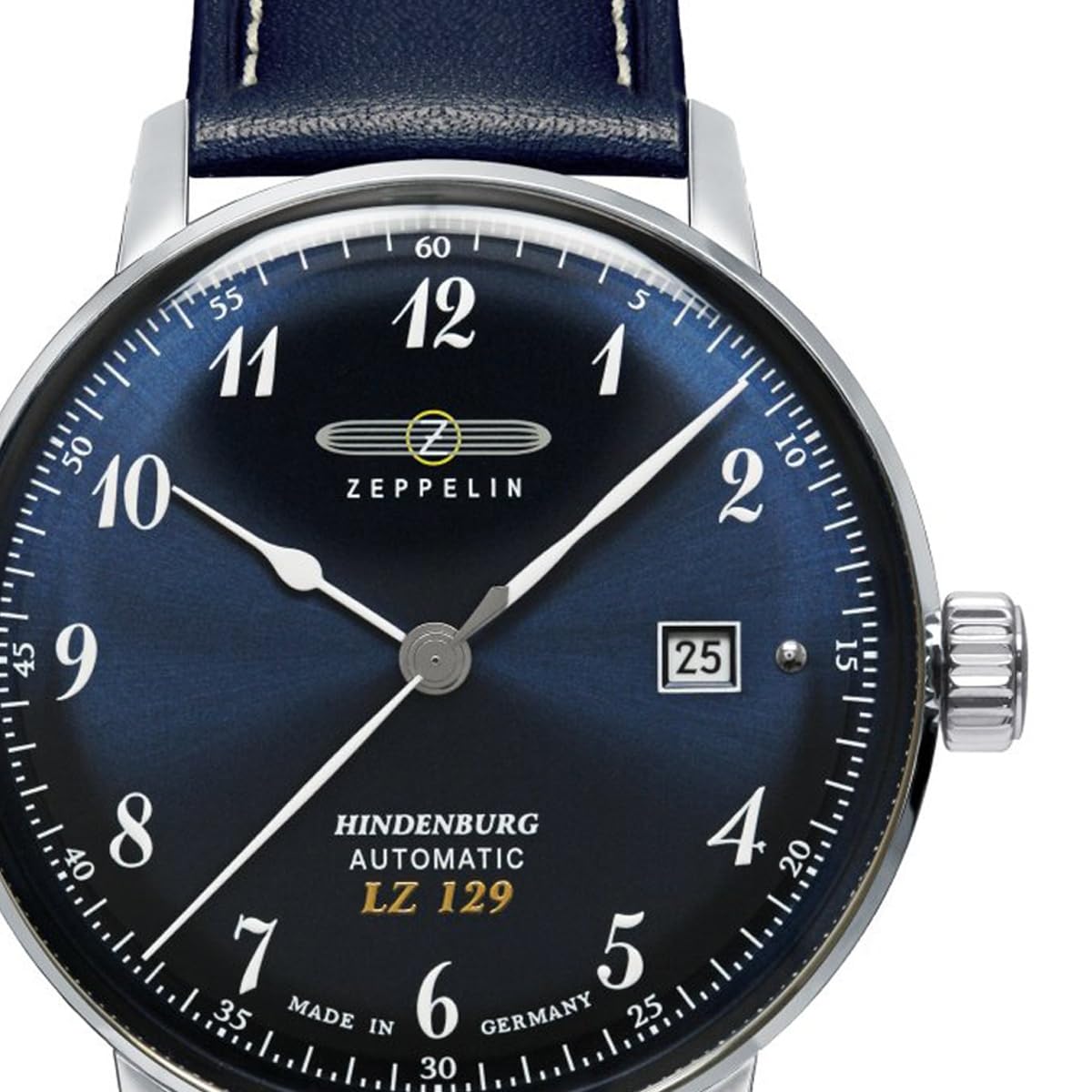 Zeppelin 8056-3 Herrenuhr Hindenburg Automatik mit Sichtboden & Lederband 40 mm