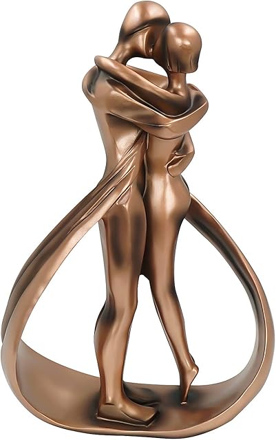 Aoneky Wedding Anniversary Couple Figurines - Romantic Sculpture for Valentines Christmas Day - Ornaments for The Home Living Room for Women Men
