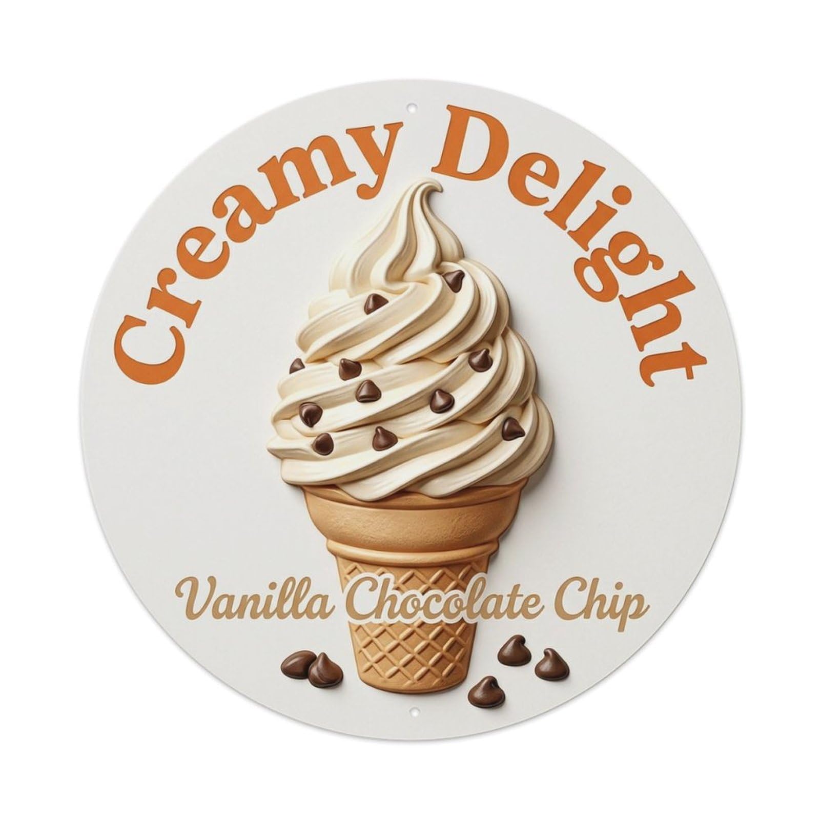 Creamy Delight Cafe Decoration 3 Metal Tin Sign