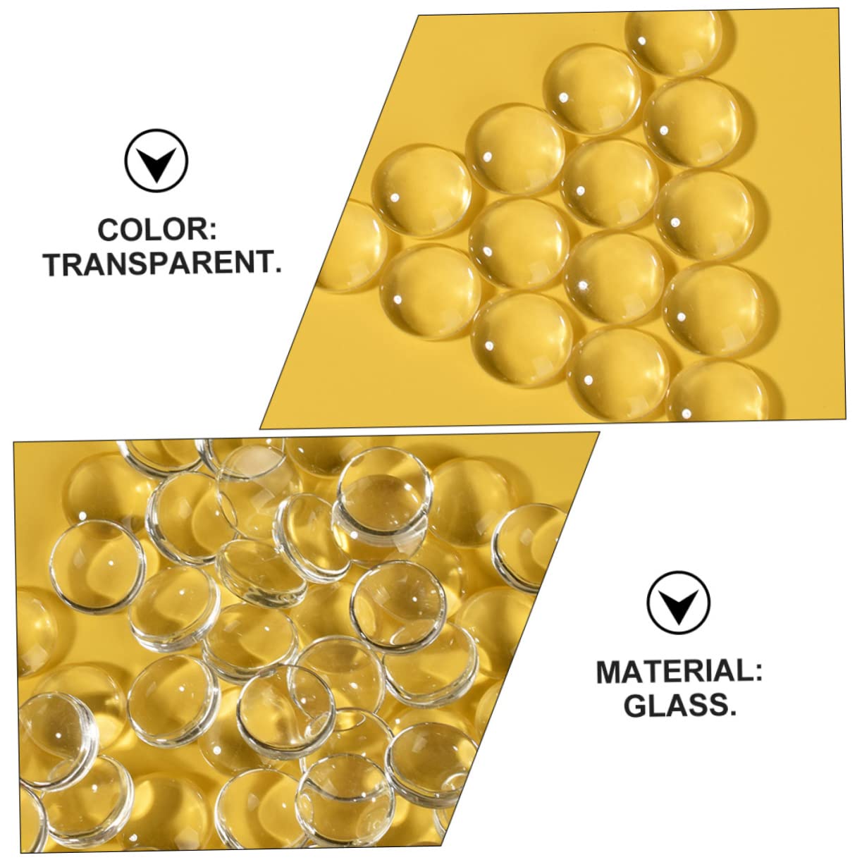 300pcs Glass Nail Color Display Beads Double-sided Nail Polish Chart for Practice Smooth Design for Salons and Manicure