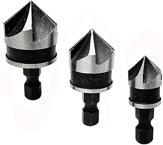 MALAYAS 3 Pcs Hex Countersink Drill Bit Set 5...,