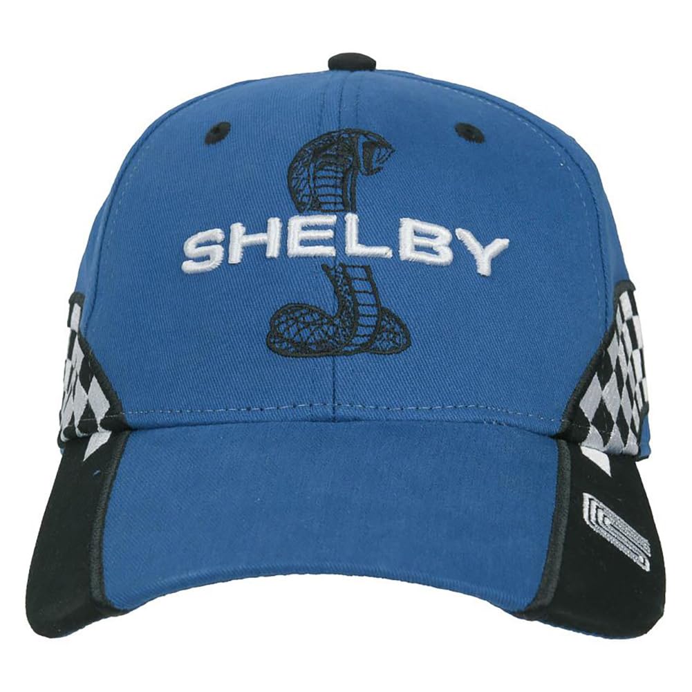 Team Shelby karierte Royal Hat Baseballkappe | Offizielles Shelby® Lizenzprodukt | verstellbar, Einheitsgröße | Stoffriemen Klettverschluss | Baumwoll-Twill | strukturiert und vorgebogen, Blau,