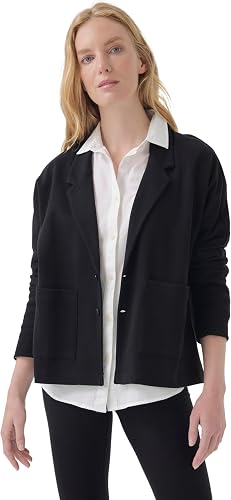Pact Organic Cotton Women's Relaxed Blazer Black