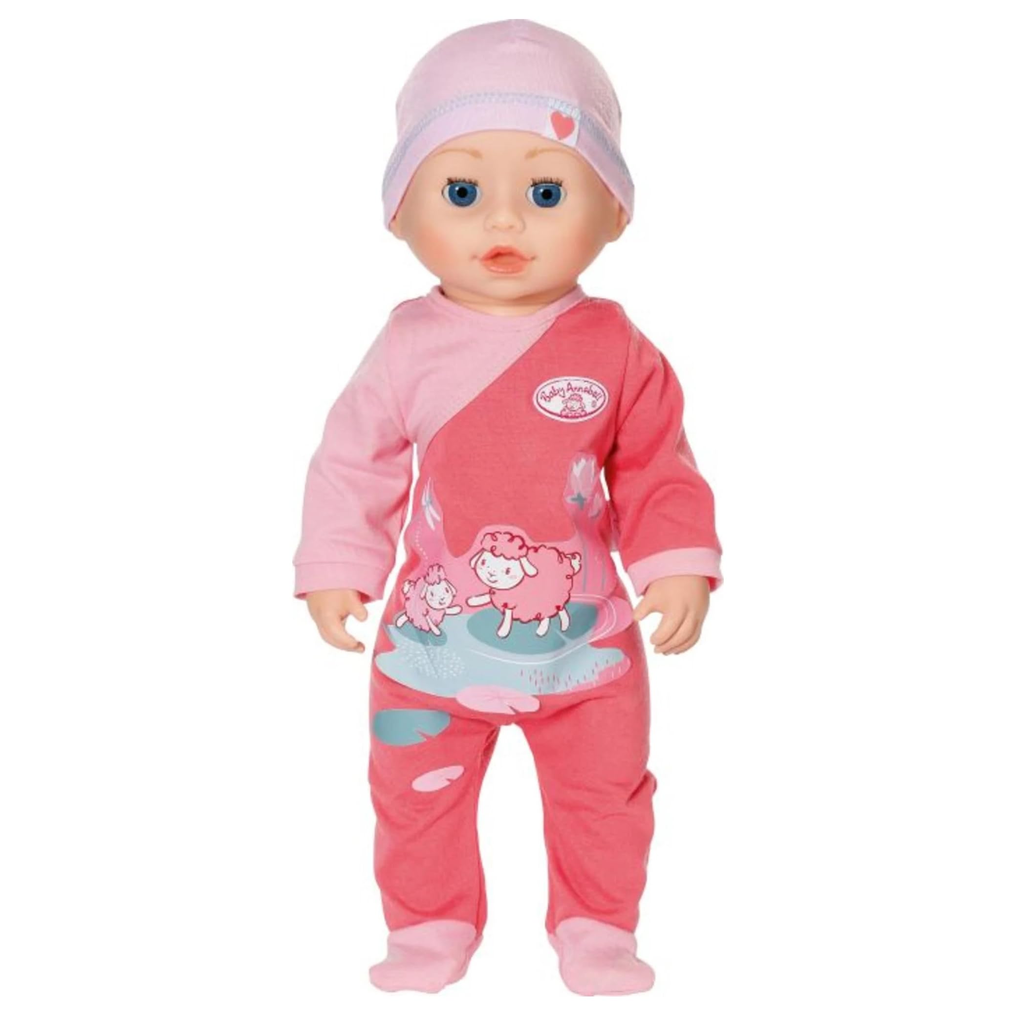 Zapf Creation Baby Annabell Emily Lauf mit Mir – ca. 43 cm, rosa Strampler und Hut