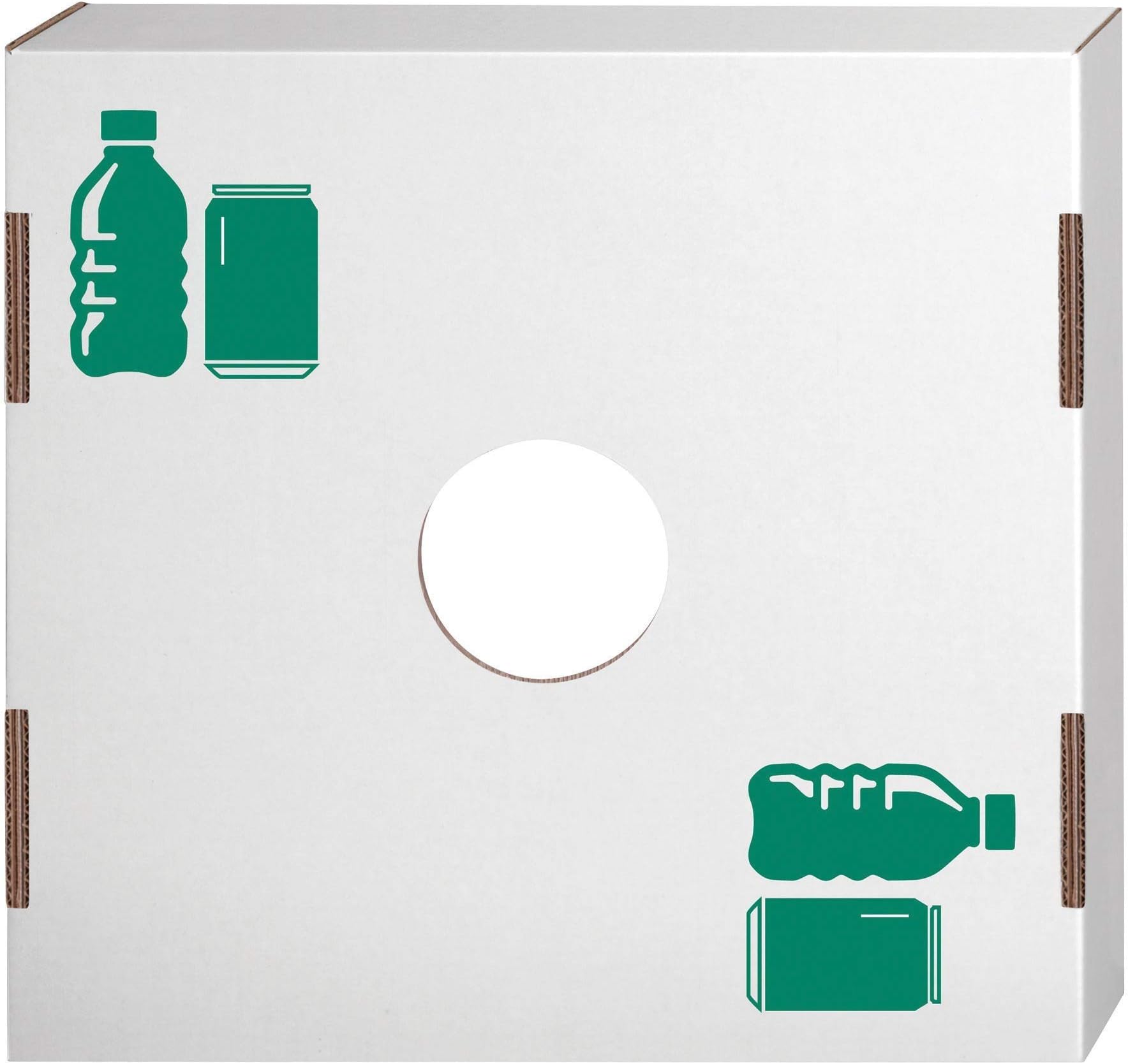 Bankers Box Corrugated Cardboard Trash and Recycling Container lids, Bottles Icon, 10 Each (7320401)