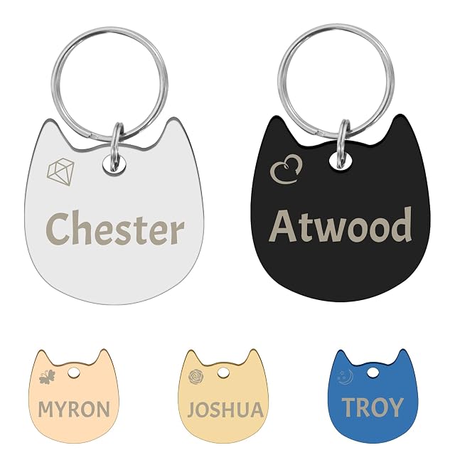 CAMAL Chapa Perro Grabada Acero Inoxidable, Placas Identificativas Perros Personalizables