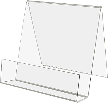 6 Pack Clear Acrylic Easel Sign Holder J Stand 7" x 7" Counter Display for Signage and Branding Materials at Trade Shows and Events by Marketing Holders