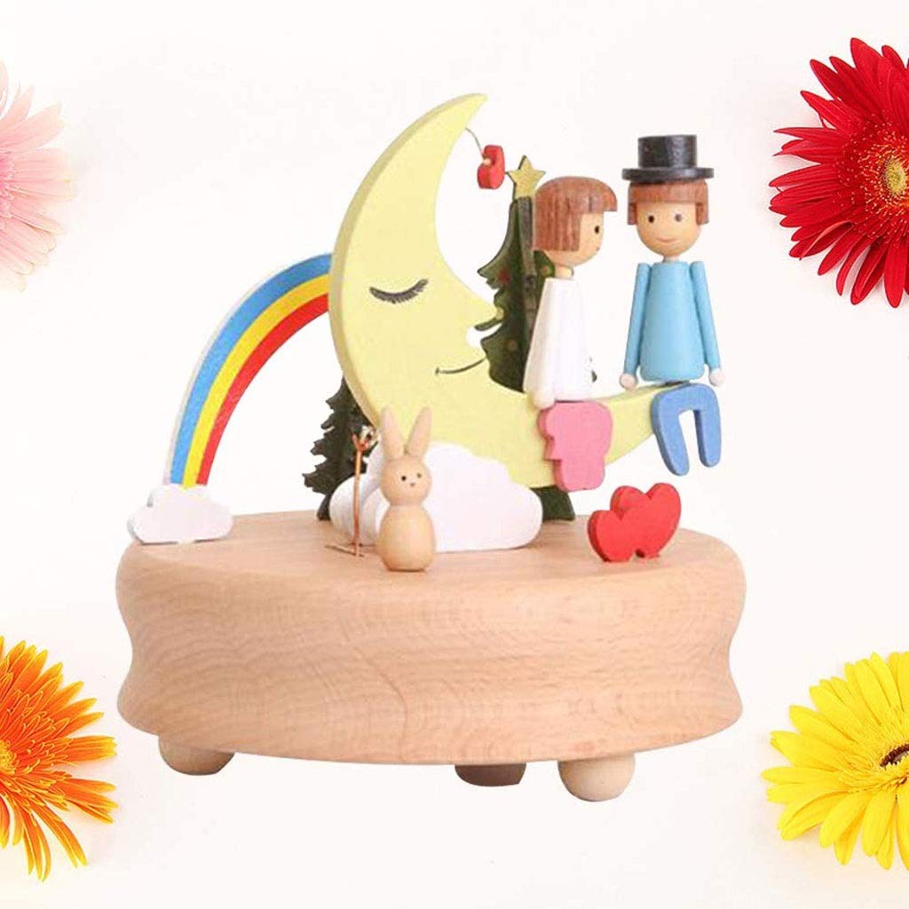 Amazon.co.jp: 木製オルゴール少年少女カップル形クリエイティブ