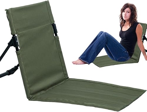 BIOTAT Silla plegable para camping, silla de canoa, silla de playa ligera, asiento plegable con respaldo de apoyo para eventos deportivos y