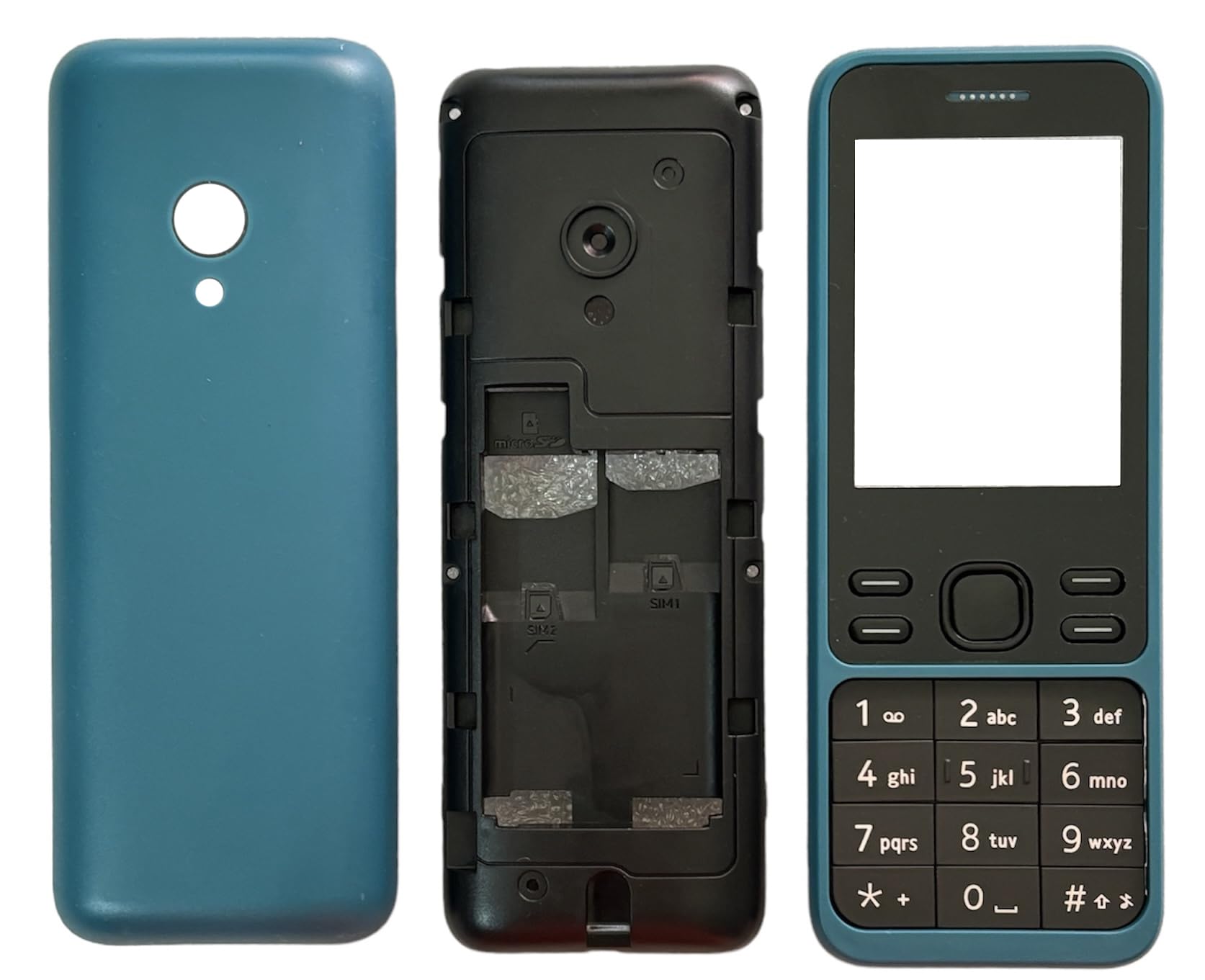 Backer The Brand Compatible with Nokia 150 2020 (TA-1235) Full Body Housing Panel Front Back and Middle Body Blue-image-40