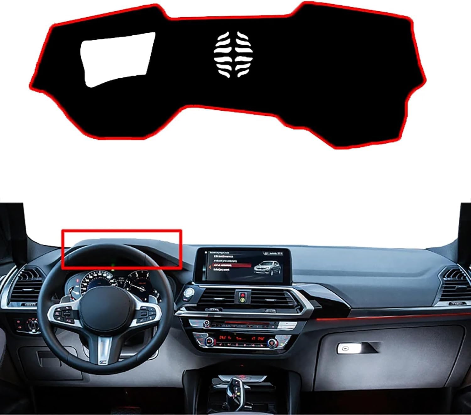 ZhangXD Car Dashboard Cover for BMW X3 (G01) 2018-2020 2021, Non-Slip Dash Board Sun Shield Protector Anti-Glare Anti Dust Interior Accessories