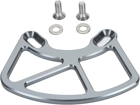Aluminum Alloy Bash Guard, Bike Chain Guard for ISCG05 ISCG03, Lightweight Bicycle Chain Protection for 22T - 46T Chainrings, Durable Mountain Bike Bash Guard with 4 Accessorie