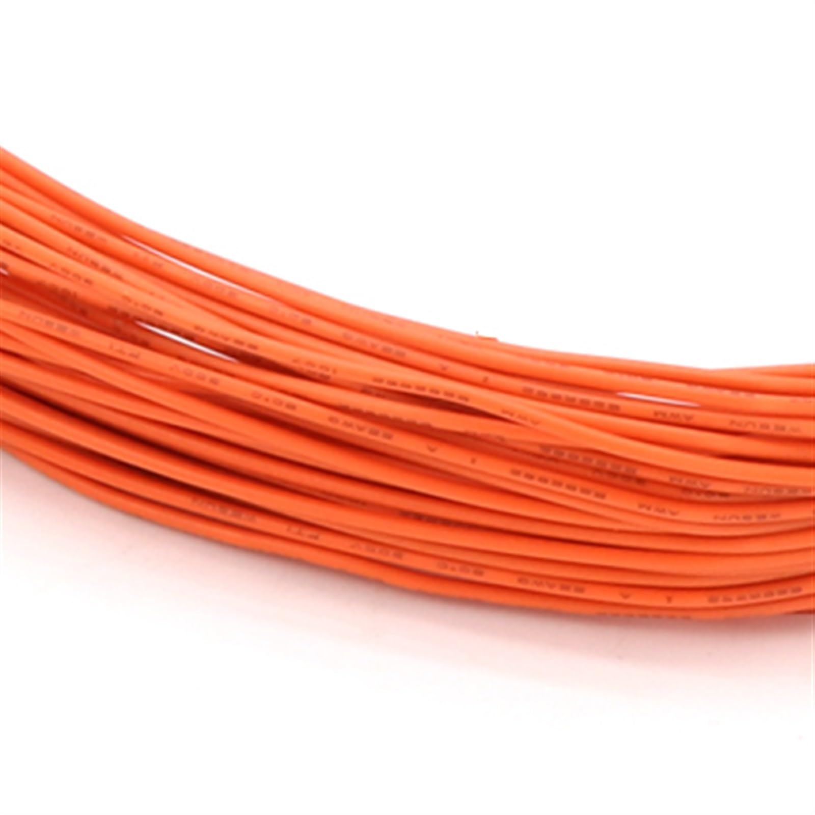 Outdoor Extension 5 Meters UL1007 Single Core Cable Line PVC Tinned Copper Wire 14AWG to 26AWG Solar sheathed(Orange,5 Meters 22AWG)