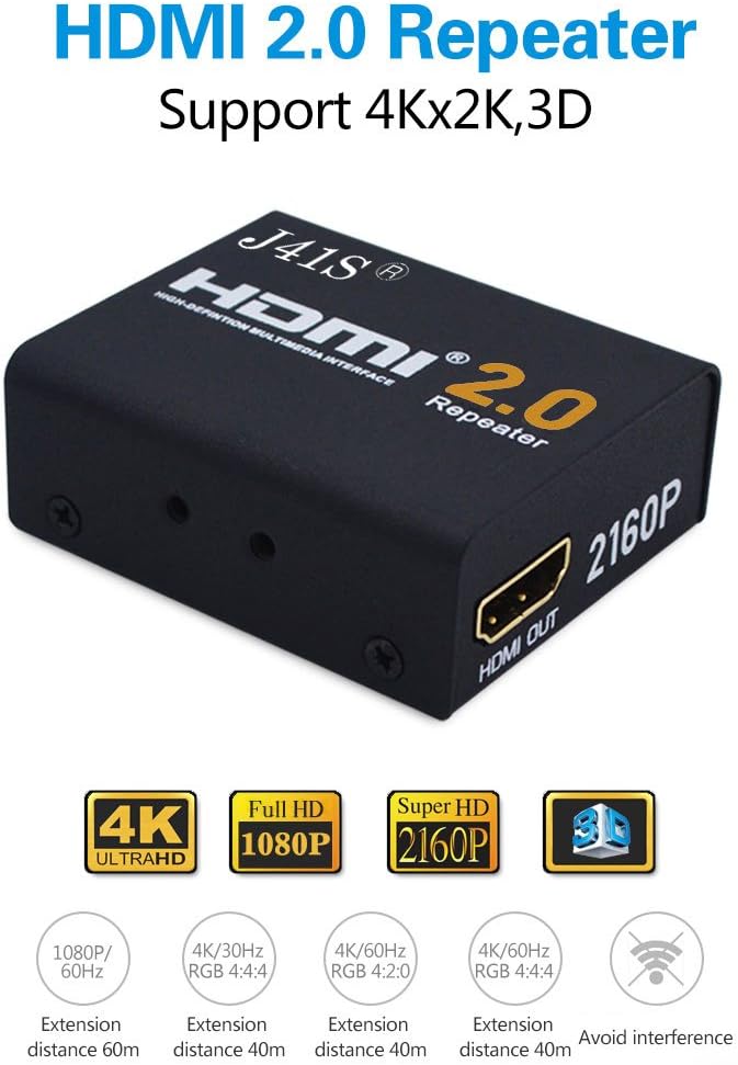 J41S HDMI 2.0 Repeater Support 4Kx2K,3D