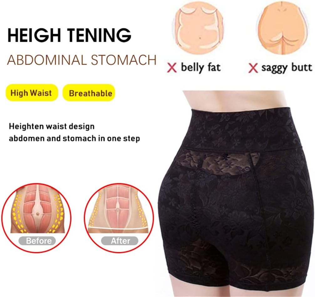 スポンジフェイクアスヒップエンハンサーハイウエストトレーナーボディシェイパーレディースドレスアンダーウェアパッド入りバットリフターコ