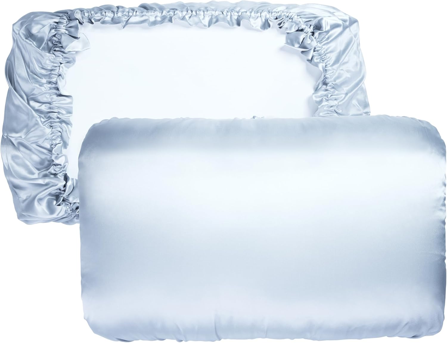 Silk Pillow Cover/Pillow Case for Hair and Skin with Elastic Pulltie