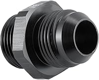 Vista 9 de 12AN Flare to -12 ORB O Ring Boss Fuel Pump Rail Adapter AN Fitting ORB Aluminio negro