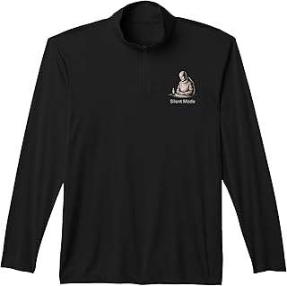 Silent Mode Monk Mode Social Media Detox Zen Performance Quarter-Zip Top