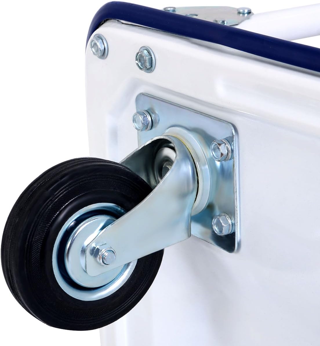 Giantex 5 660lbs Platform Cart Dolly Folding Foldable Moving Warehouse Push Hand Truck, Blue, 35.5inch x 24inch (Baseboard)