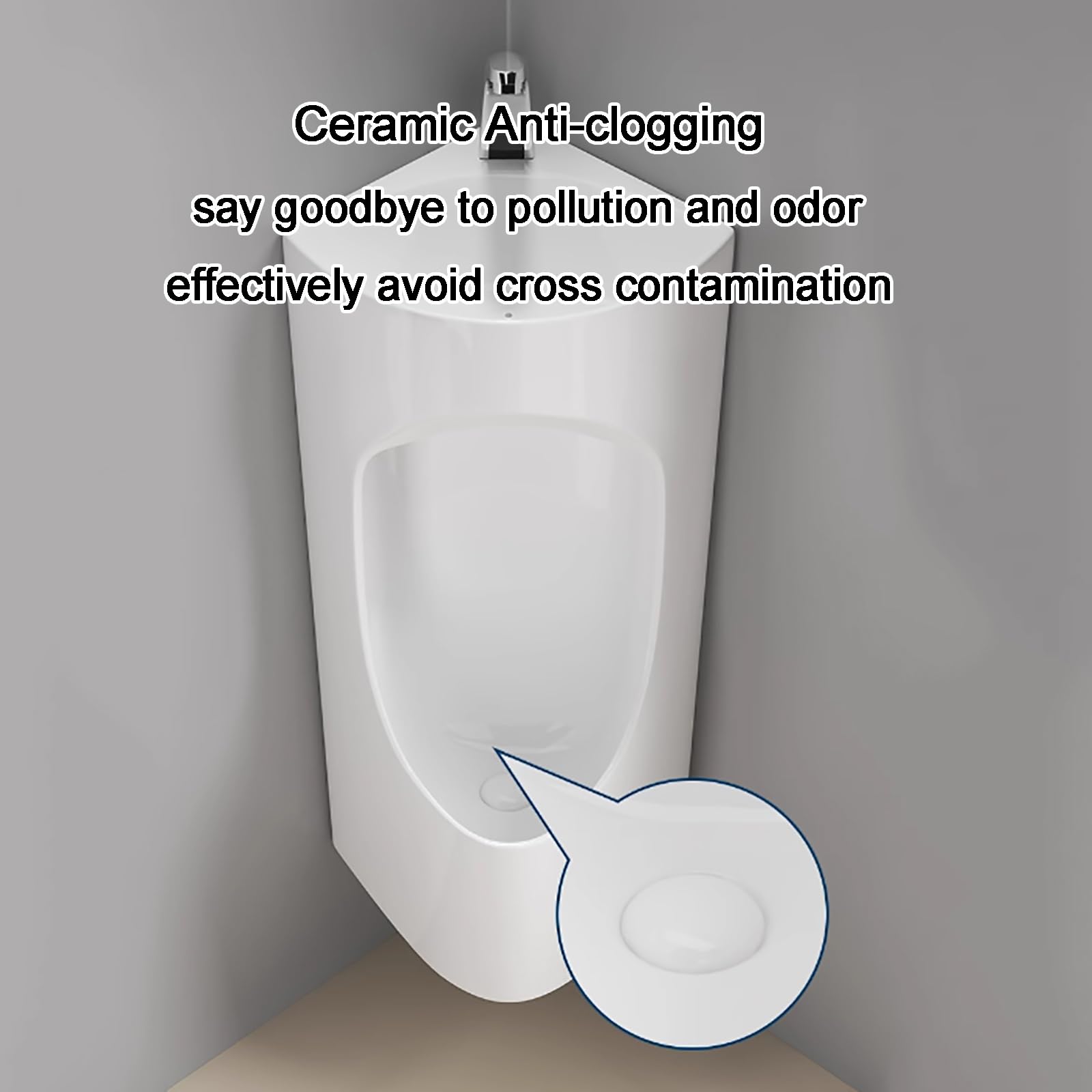 Naścienny ceramiczny pisuar z kranem i umywalką podwójna konstrukcja odporna na zalanie - idealny do domu, hoteli, publicznych toalet, oszczędność miejsca, rozwiązanie dla mężczyzn