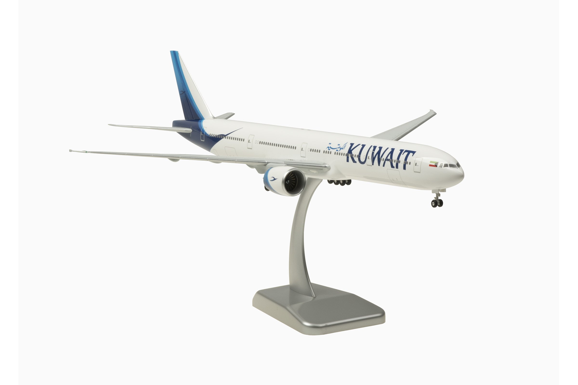 Modèle Réduit Boeing 777-300ER Kuwait Airways – échelle 1:200, ABS, 37 Cm, Avec Support Et Train D’atterrissage – Collection