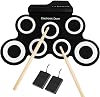 Electronic Roll Up Drum Set Kit Toy Folding Foldable Digital Mat With 7 Pads Portable Beginners 2 Paddles Sticks Musical Xmas Gift