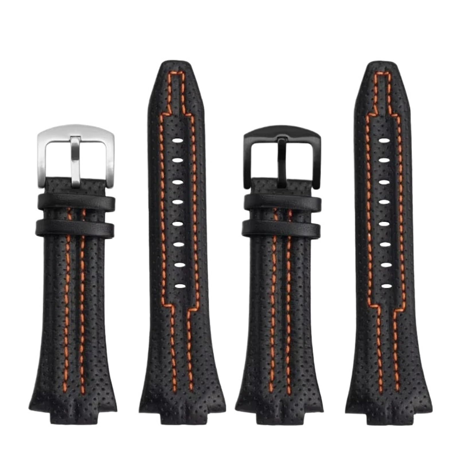 Compatible con la serie Sportura SNL029P2-SNL021P1 SNL595P2 SNL017P1 Correa de reloj cuero Boca convexa for hombre 27 mm x 15