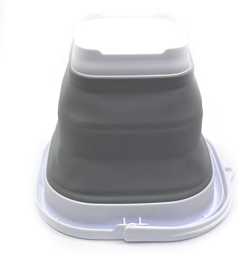 Miniatura 6 de SAMMART Cubo de plástico plegable súper mini cuadrado de 2.6 L (0.68 galones), bañera cuadrada plegable, cubo de agua portátil para pesca, maceta de