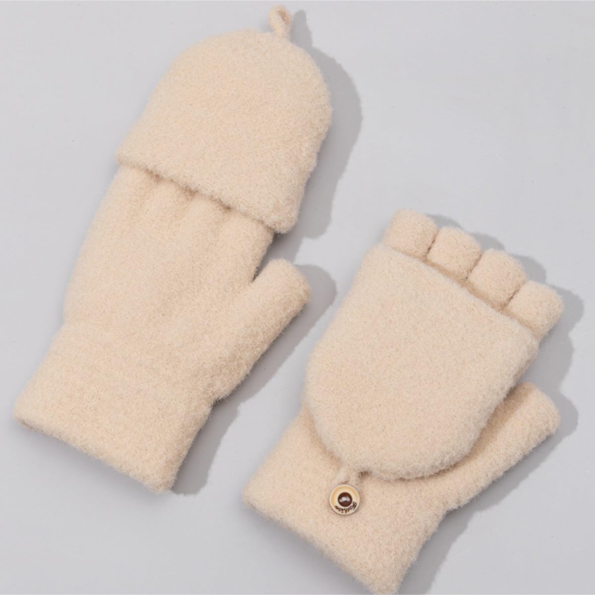 Handschuhe Fingerlose Handschuhe for Den Winter, for Damen, Warm, Mit Halben Fingern, Gestrickt, Winterhandschuhe for Damen Thermohandschuhe(Grün)