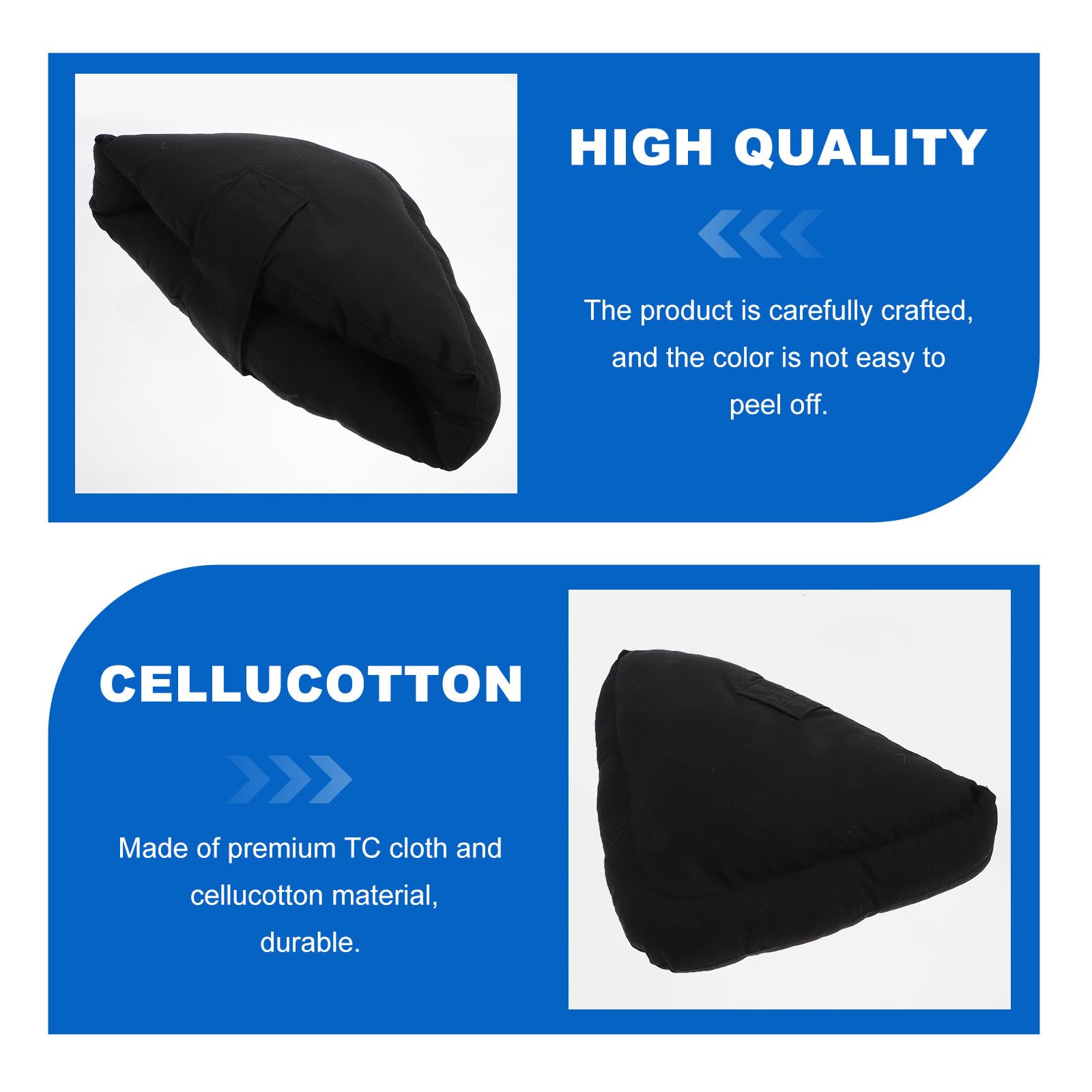 Protector de Talones Negro Almohadilla Ajustable, Cojín de Talón de Tela Transpirable y Cellucotton para Protección y Comodidad Hogar o Hospital