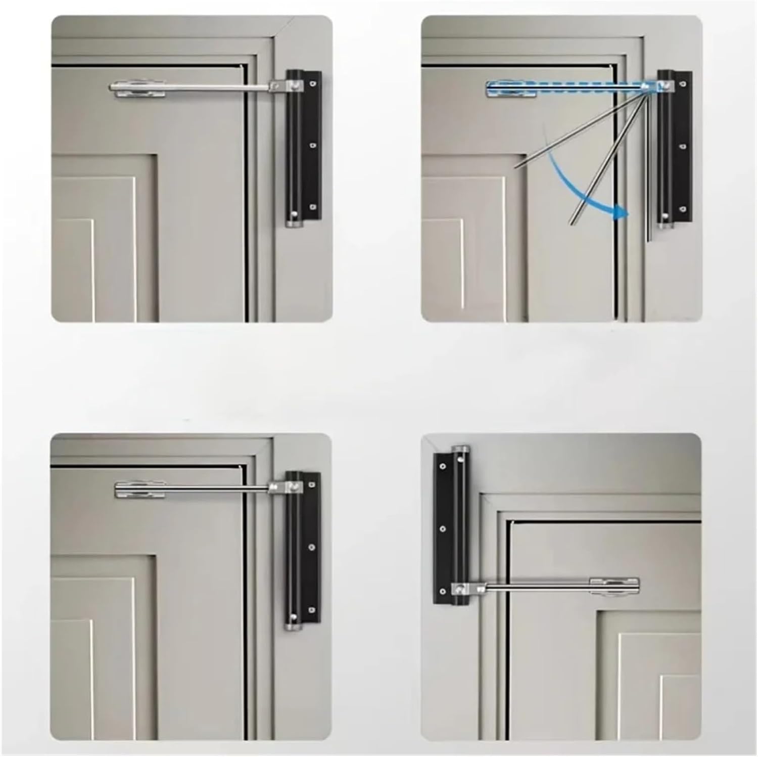 Stainless Steel Automatic Door Closer - revolving Door Closing Switch Foldable Design