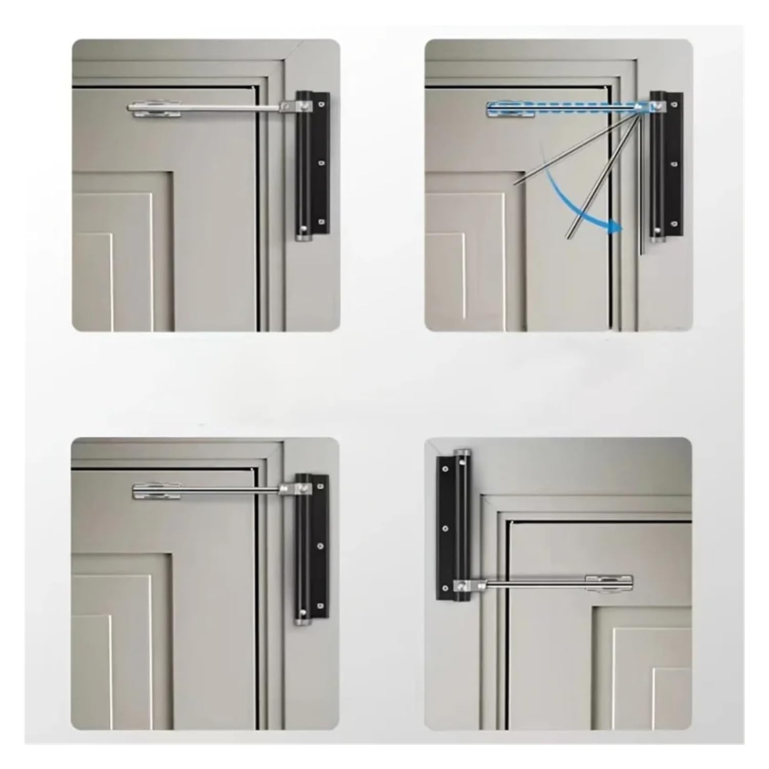 Stainless Steel Automatic Door Closer - revolving Door Closing Switch Foldable Design