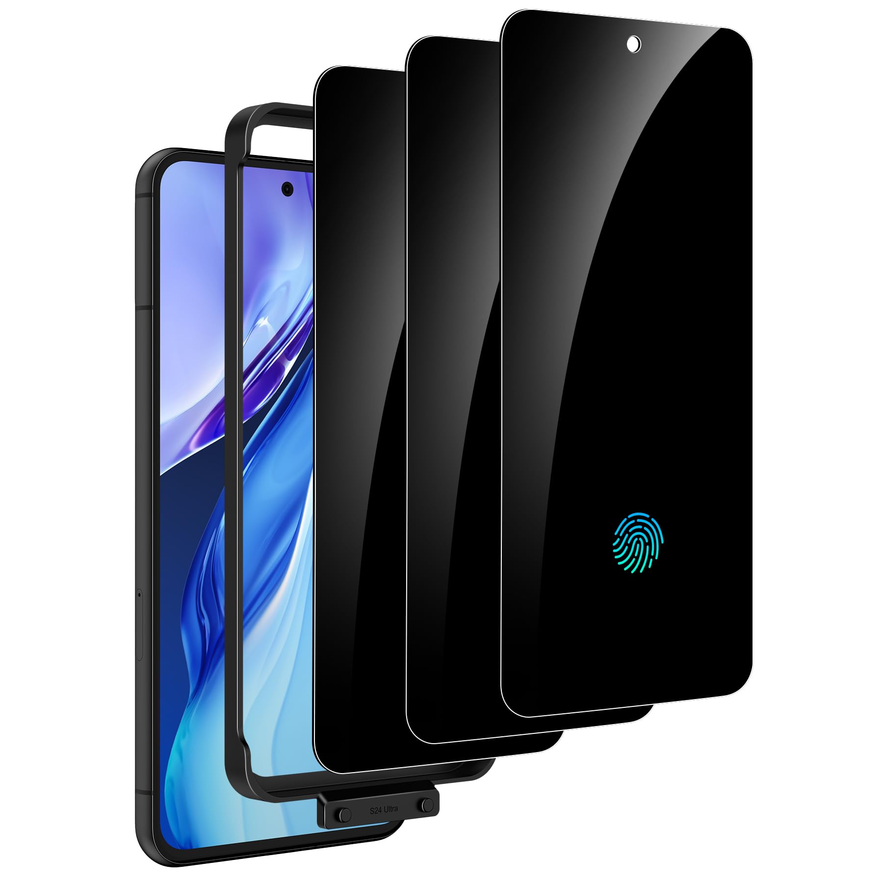 WYQLTD 3 Pack for Google Pixel 9 / Pixel 9 Pro Privacy Screen Protector, Fingerprint Unlock [Not Glass] Anti-Spy, Sensitive Touch, Durable Anti-Scratch Shock-Resistant