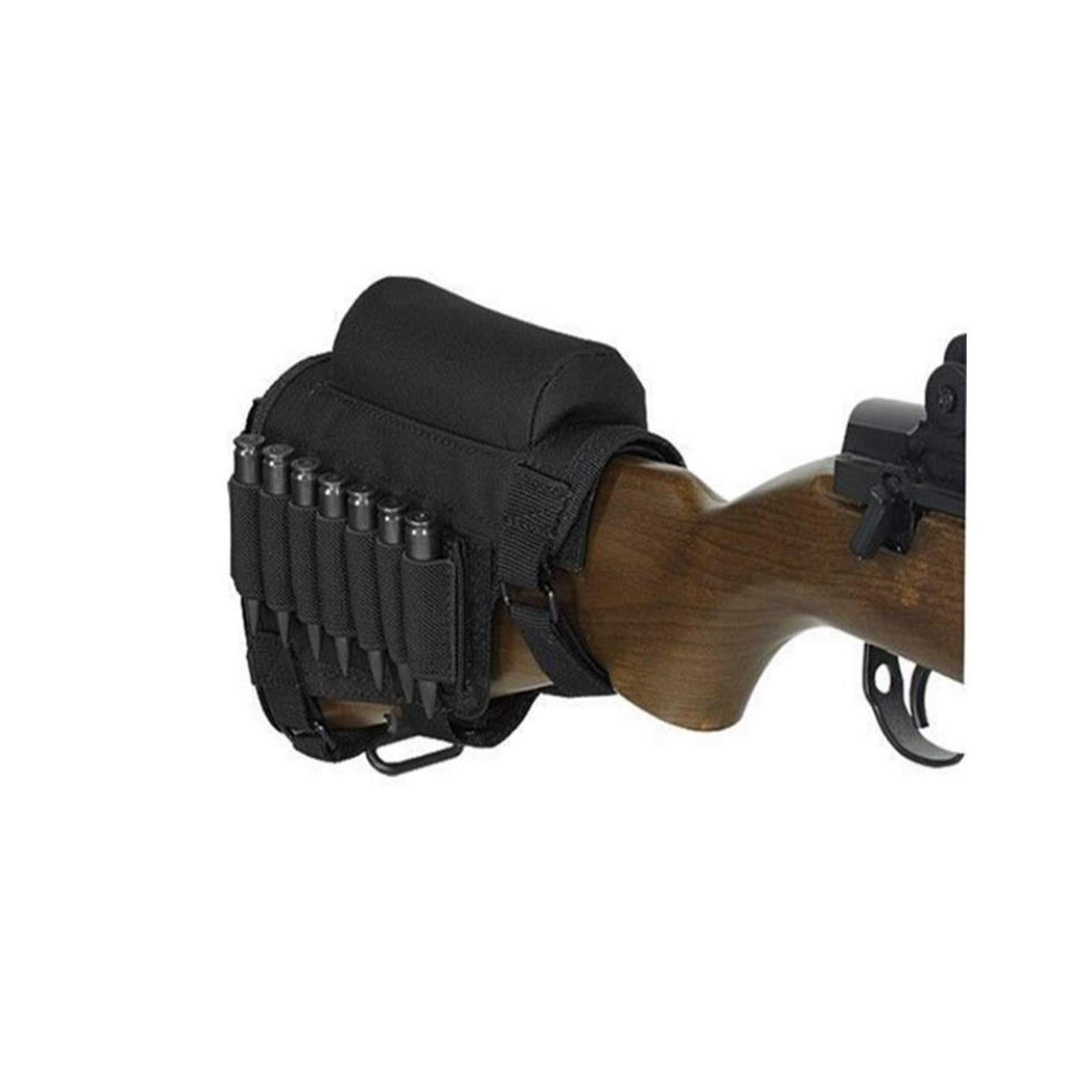 EVNNO Rifle Ammo Holder,Rifle Buttstock, Adjustable Tactical Cheek Rest
