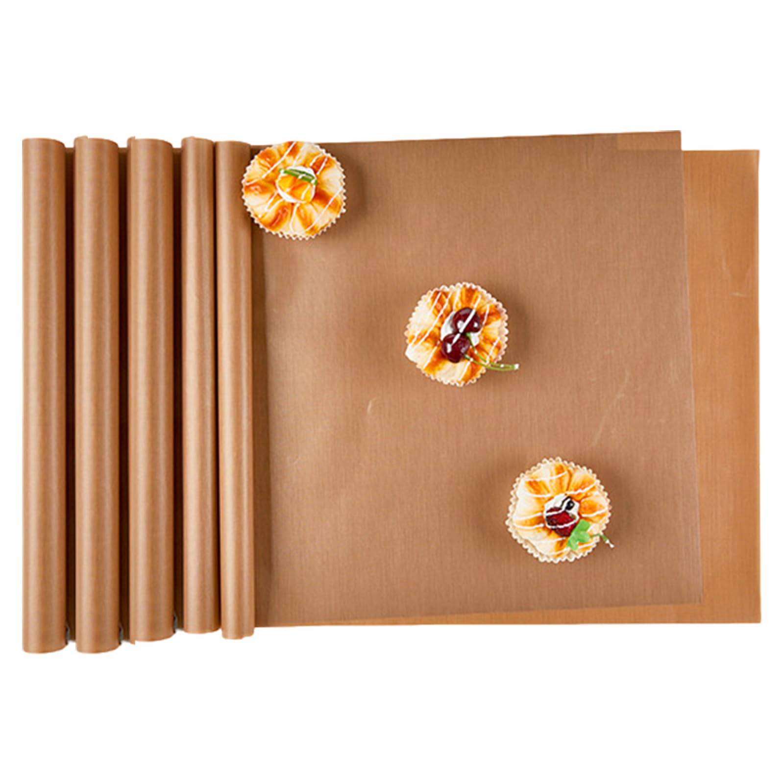 ZenithQuest Teflon Sheets for Heat Press, 5PCS Reusable Heat Resistant Heat Transfer Paper, Permanent Baking Film for Ironing T-Shirt Printing Thermal Mat (30x40 cm)