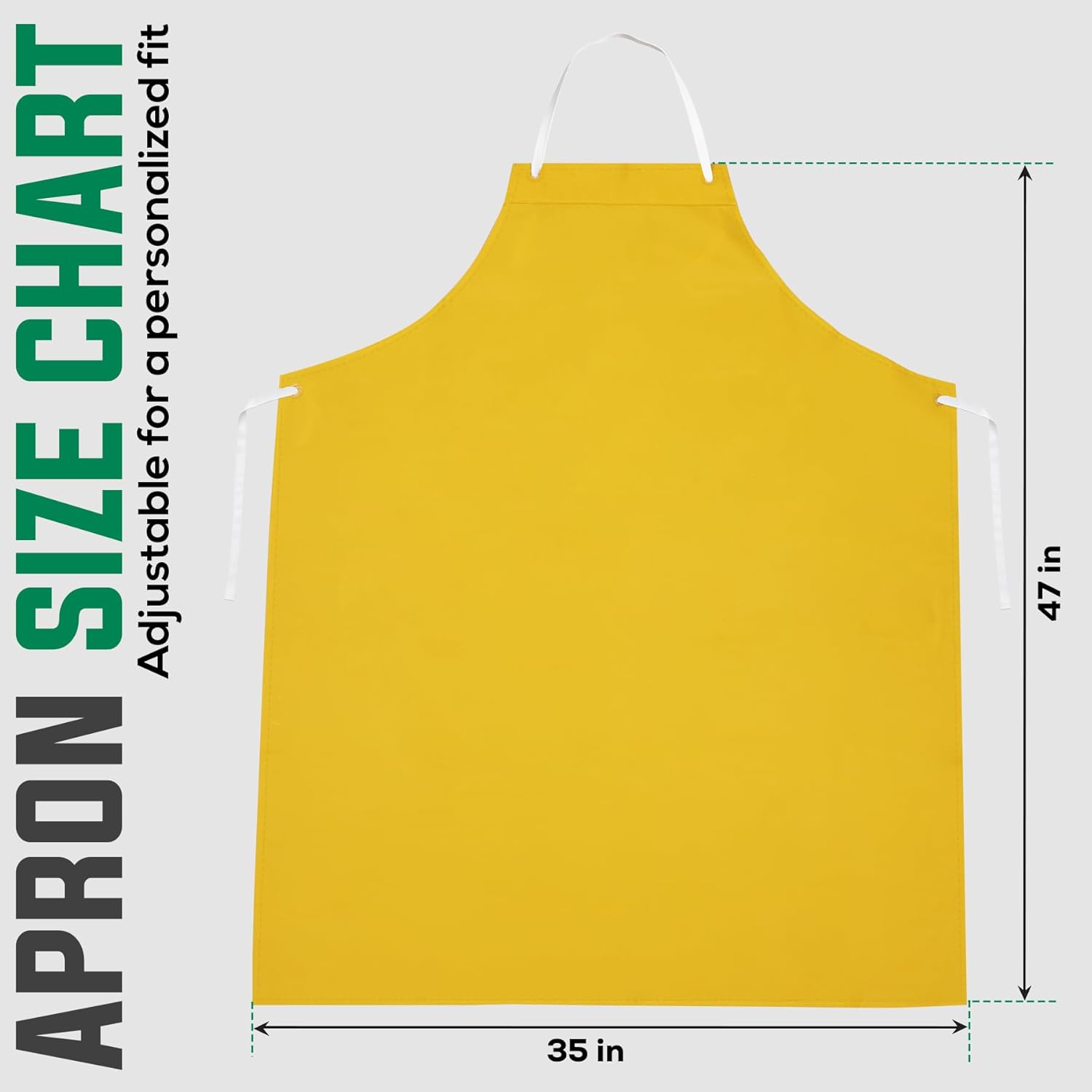 KLEEN CHEF Everyday General Use Polyester Dishwashing And Heavy Duty PVC Leather Apron